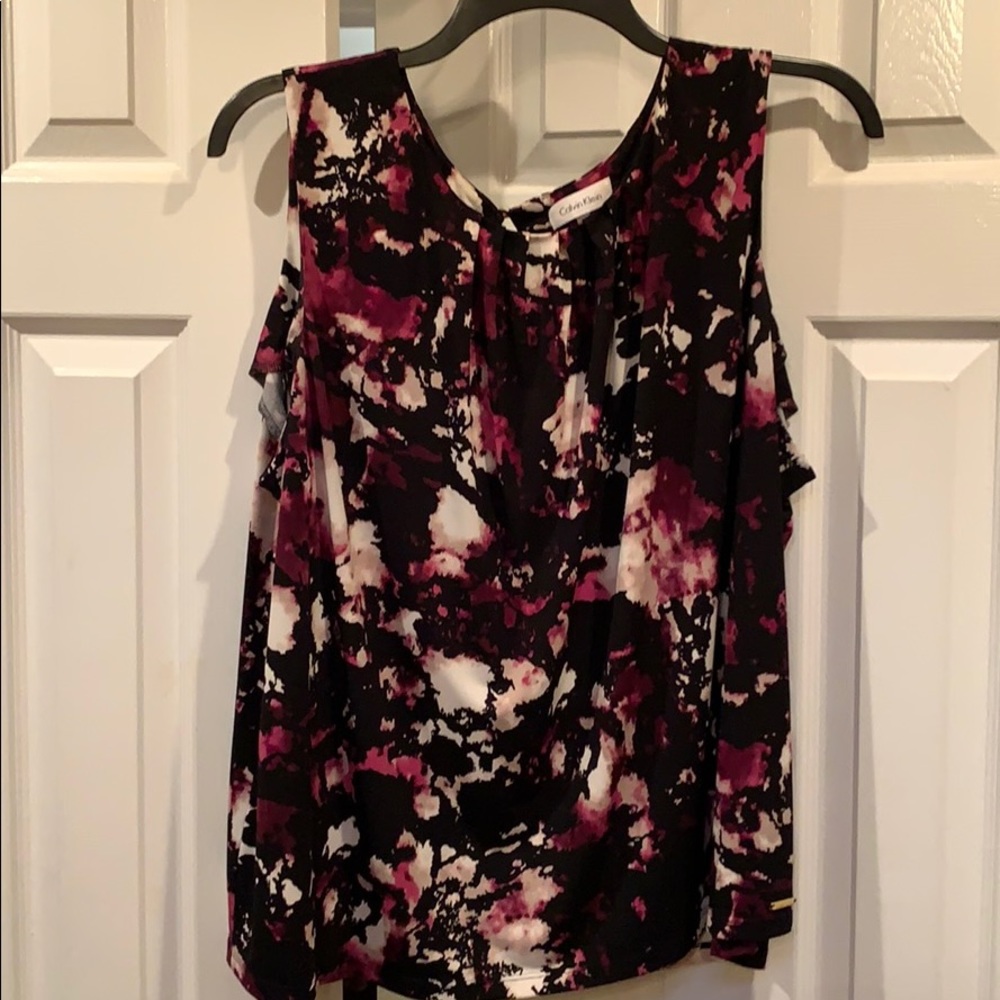 Colorful Plus Size Calvin Klein Sleeveless Top